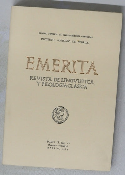 Emerita : Revista de lingüística y filología clásica