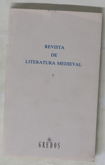 Revista de literatura medieval X