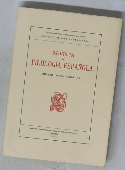 Emerita: Revista filología Española LXII