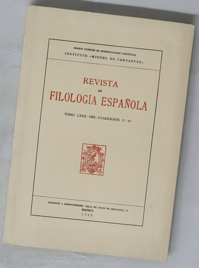 Emerita: Revista de lingüística Española LXIII