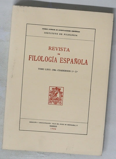 Emerita: Revista de filologia Española LXVI