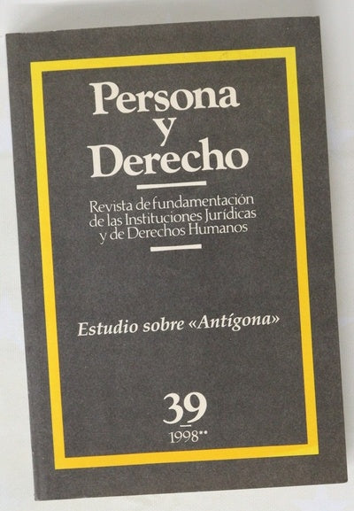 Persona y derecho revista de fundamentación de las instituciones jurídicas