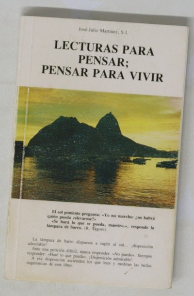 Lectura para pensar; pensar para vivir