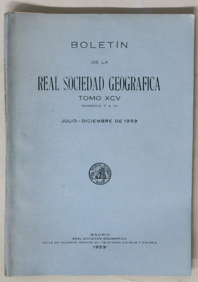 Real Sociedad Geografica Tomo XCV