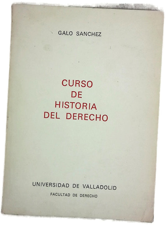 Curso de historia del Derecho
