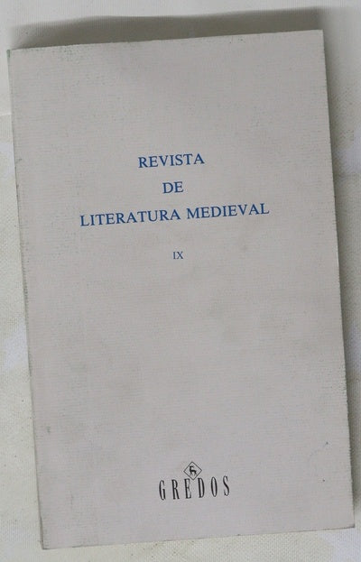 Revista de literatura medieval IX