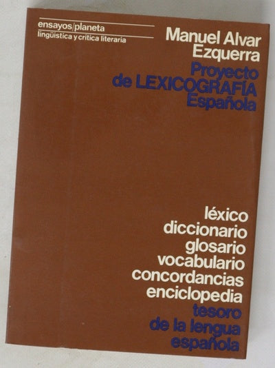Proyecto de lexicografía española