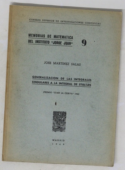 Generación de las integrales singulares a la integral de stieltjes