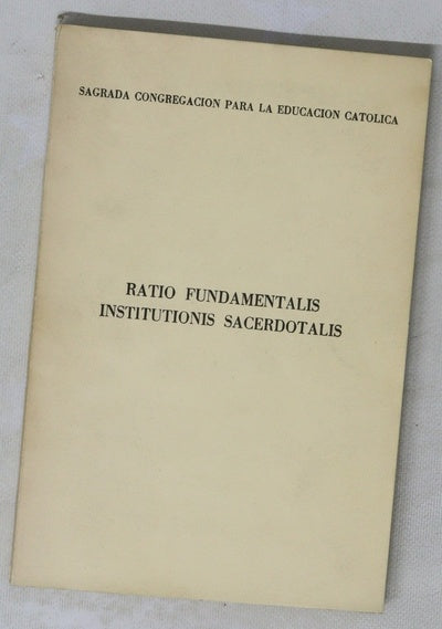 Ratio fundamentalis, institutionis sacerdotalis