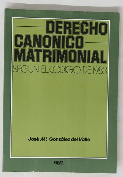 Derecho canonico matrimonial