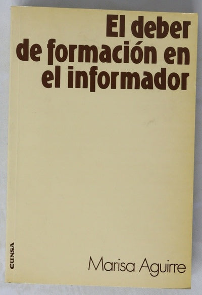 El deber de formación en el informador