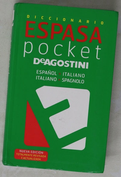 Diccionario Espasa pocket DeAgostini español-italiano, italiano-spagnolo