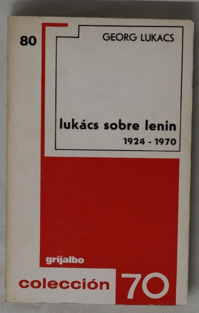 Lukács sobre Lenin 1924-1970