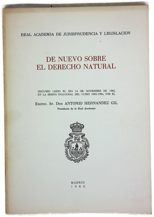 De nuevo sobre el derecho natural discurso