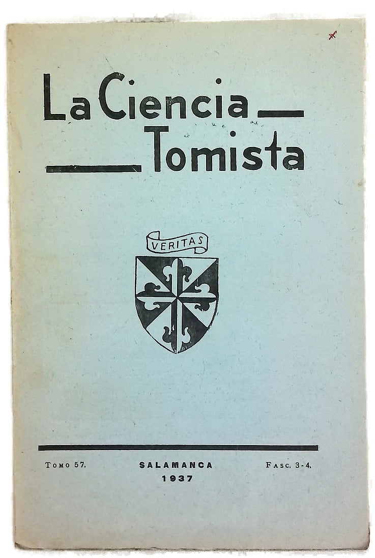 La ciencia Tomista, tomo 57, fascículos 3-4