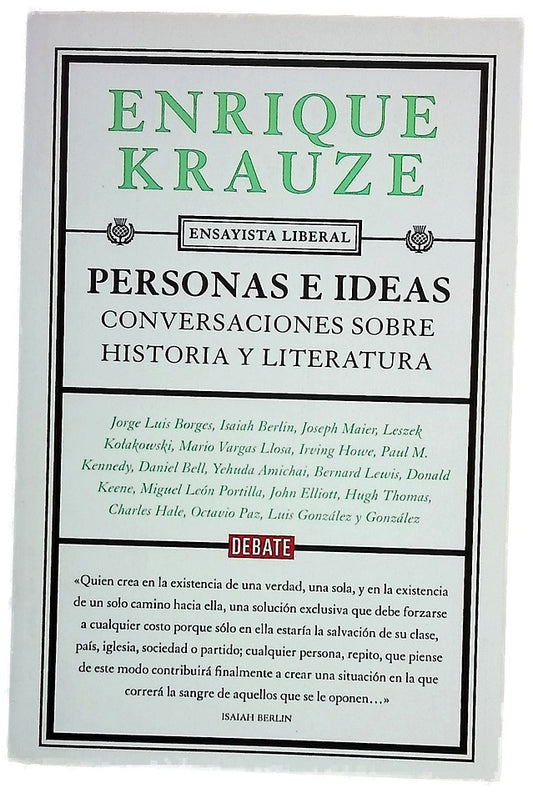 Personas e ideas : conversaciones sobre historia y literatura