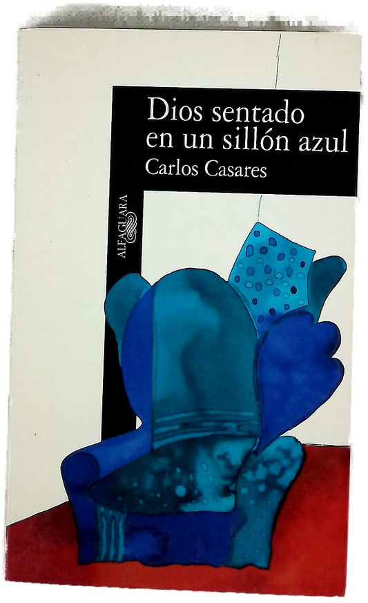 Dios sentado en un sillón azul