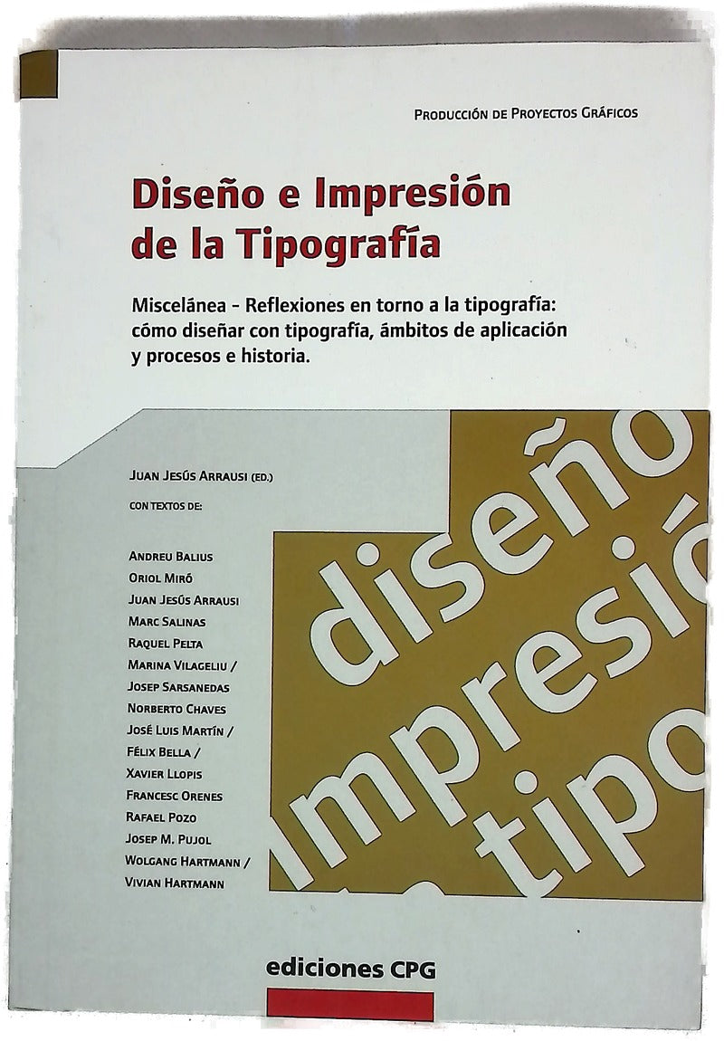 Diseño e impresión de la tipografía