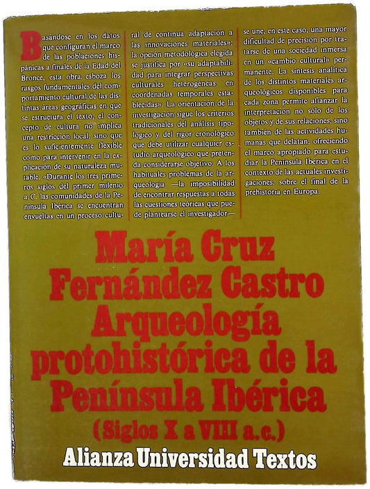 Arqueología protohistórica de la Península ibérica (siglos X a VIII a.C.)