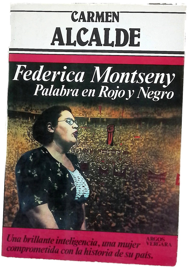 Federica Montseny palabra en rojo y negro