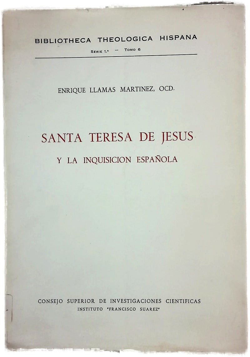 Santa Teresa de Jesús y la espiritualidad española presencia de Santa Teresa de Jesús en autores espirituales españoles de los siglos XVII y XVIII