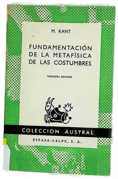 Fundamentos de la metafísica de las costumbres