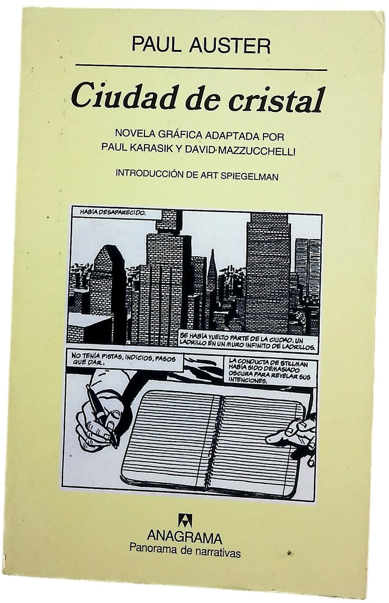 Ciudad de cristal novela gráfica adaptada por Paul Karasik y David Mazzucchelli