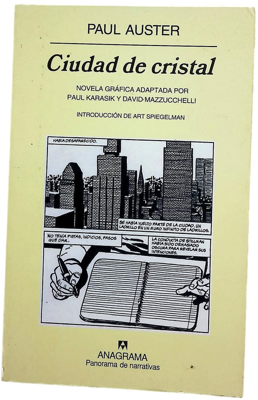 Ciudad de cristal novela gráfica adaptada por Paul Karasik y David Mazzucchelli