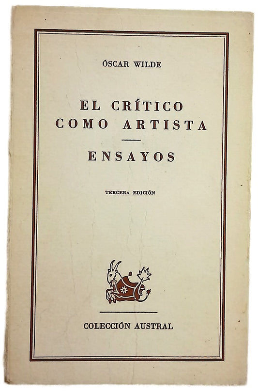 El crítico como artista ensayos