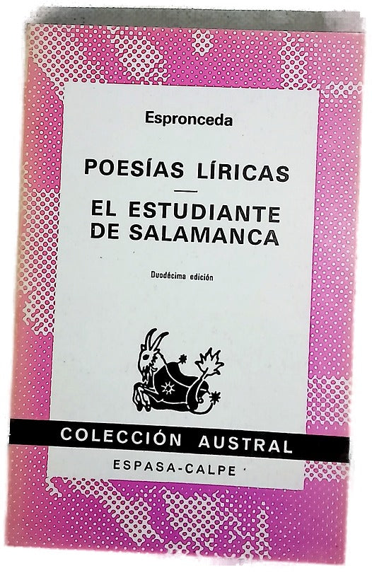 Poesías líricas El estudiante de Salamanca