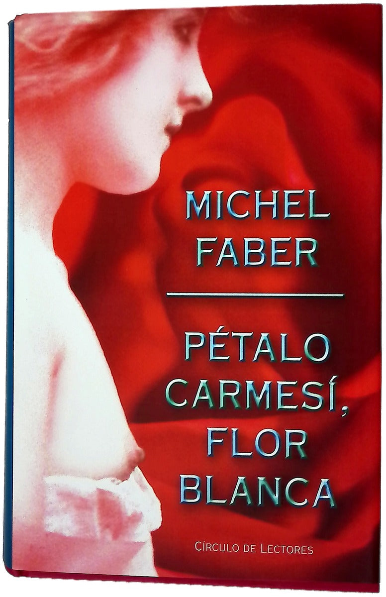 Pétalo carmesí, flor blanca
