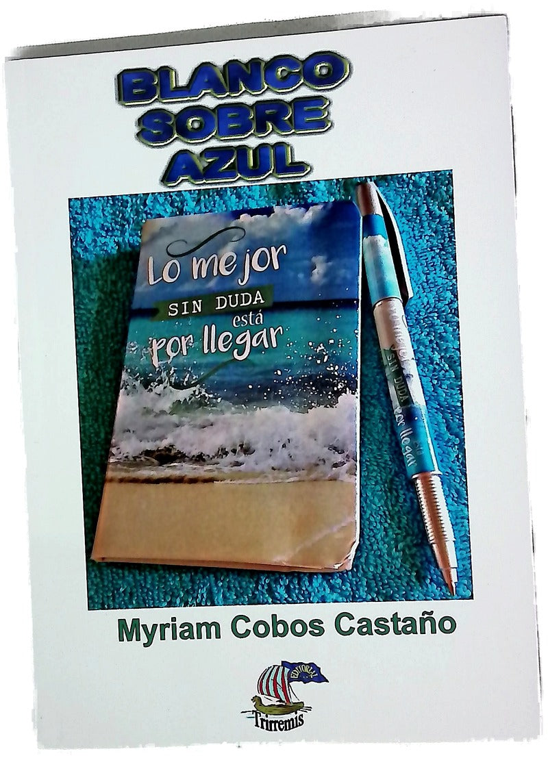 Blanco sobre azul