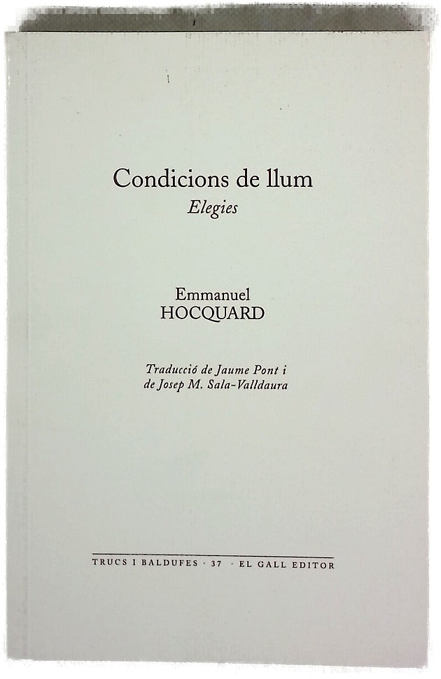 Condicions de llum : Elegies