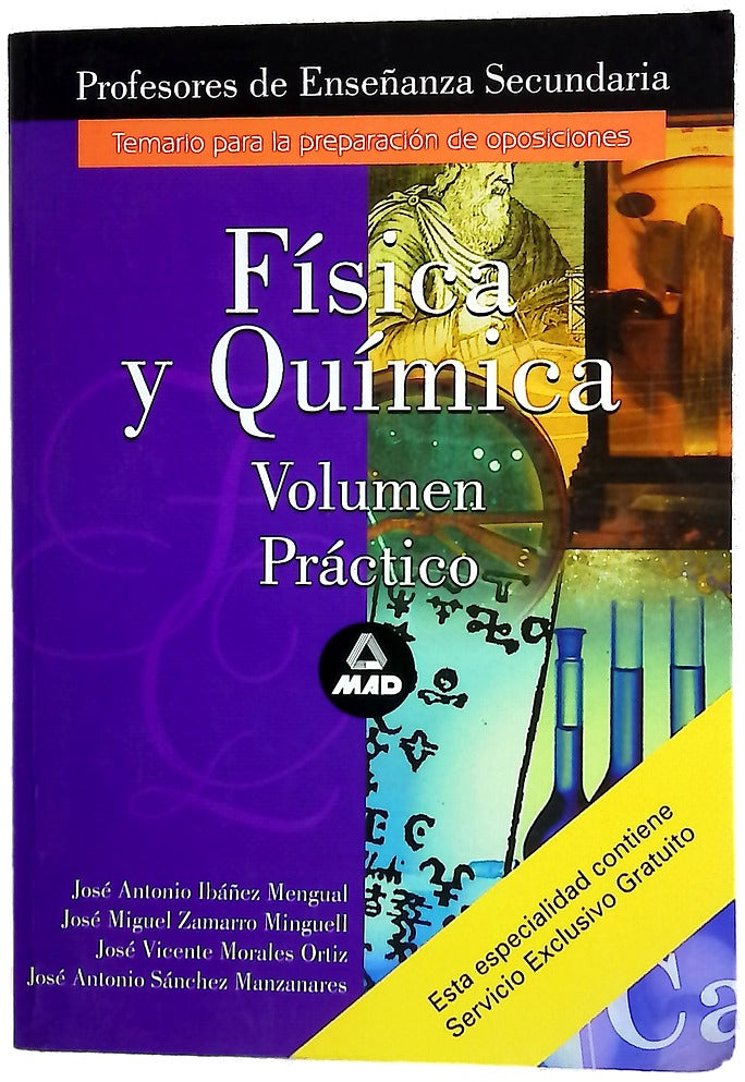 Física y química volumen práctico : oposiciones al Cuerpo de Profesores de Enseñanza Secundaria