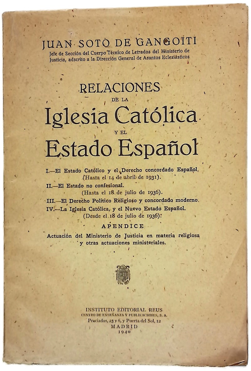 Relaciones de la Iglesia Católica y el Estado Español
