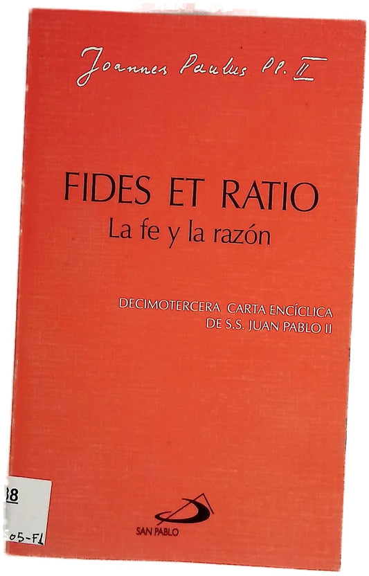 La fe y la razón Fides et ratio
