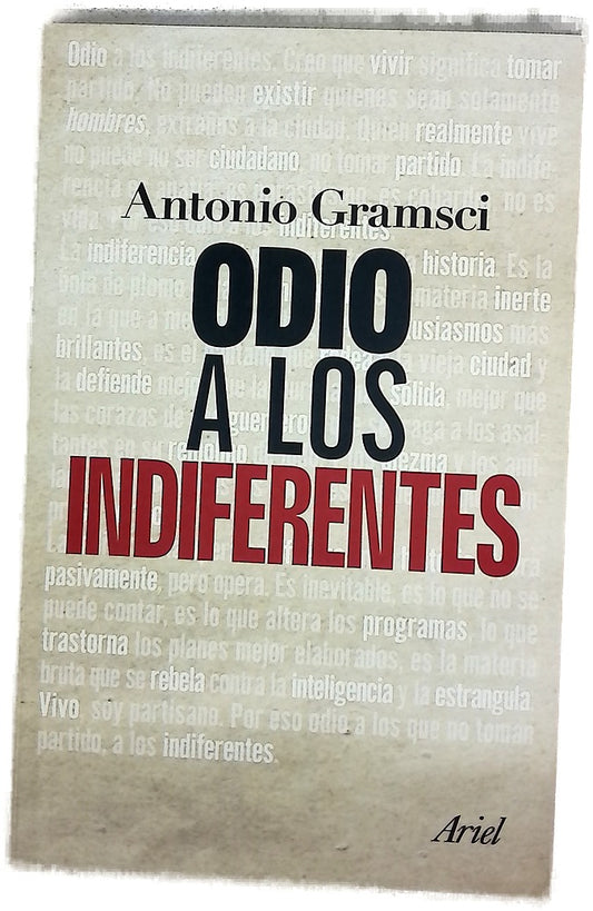 Odio a los indiferentes