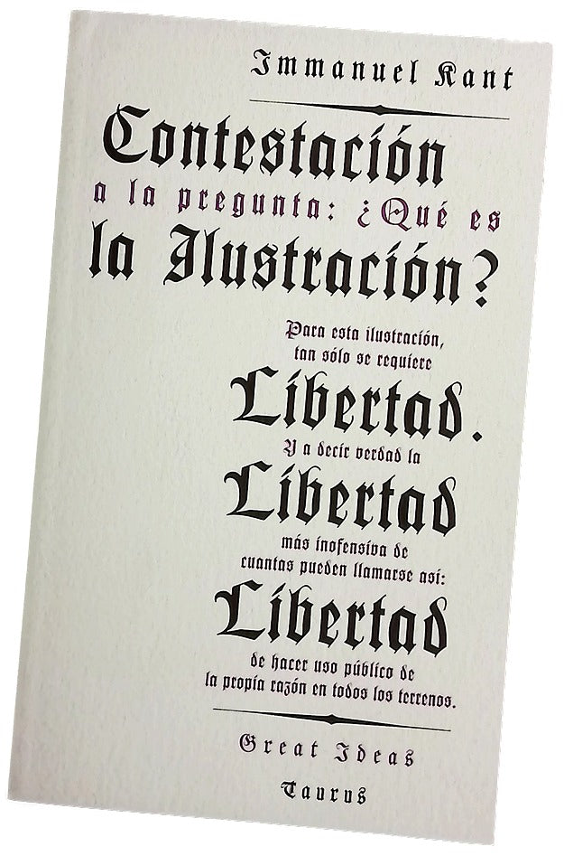 Contestación a la pregunta: ¿qué es la Ilustración?