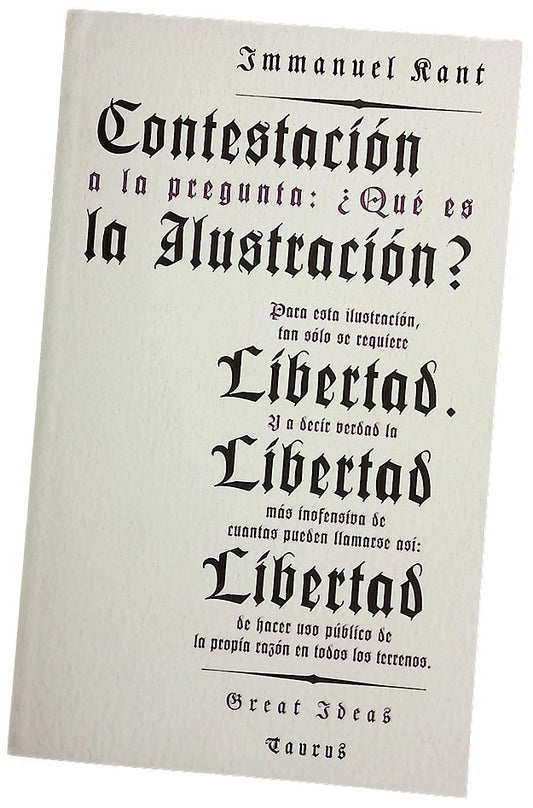 Contestación a la pregunta: ¿qué es la Ilustración?