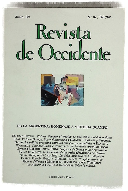 Revista de Occidente, número 37: De la Argentina: Homenaje a Victoria Ocampo