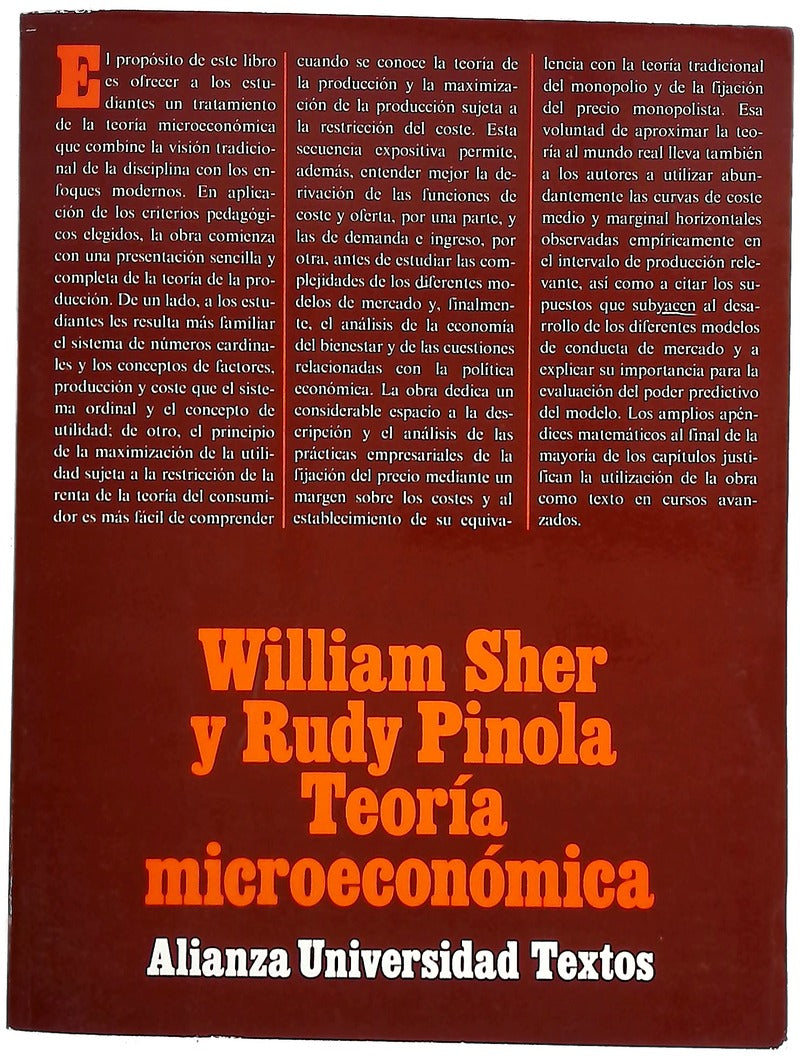 Teoría microeconómica una síntesis de la teoría clásica y del enfoque moderno