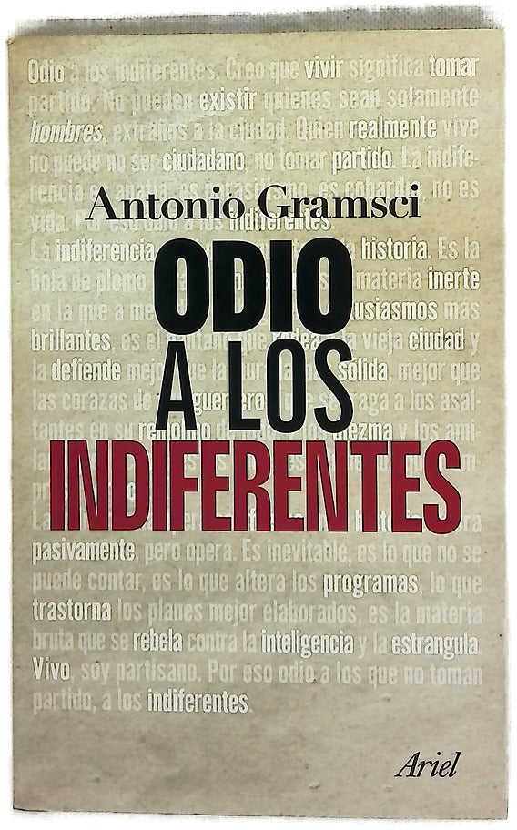 Odio a los indiferentes