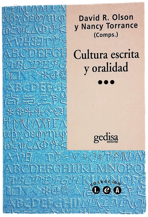 Cultura escrita y oralidad
