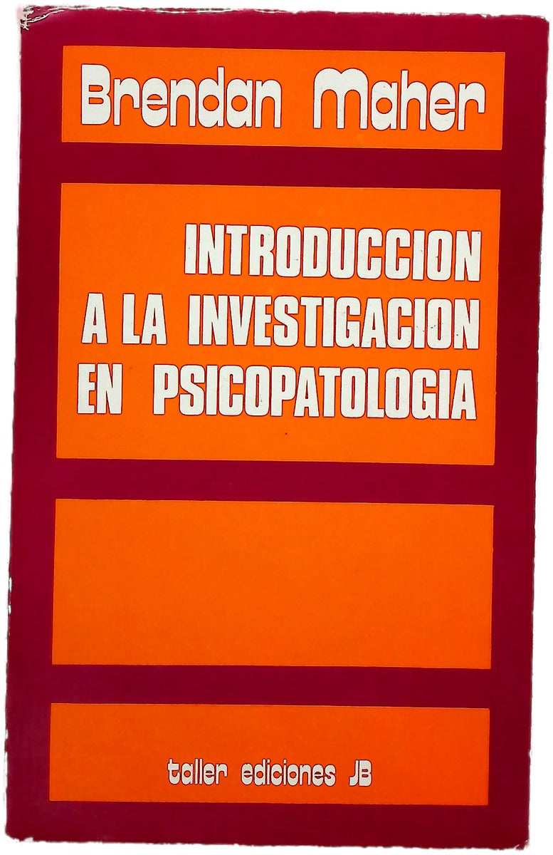 Introducción a la investigación en Psicopatología