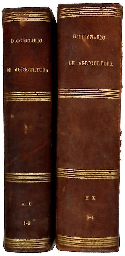 Diccionario manual de agricultura y ganadería españolas.  1-2 (A-G) y 3-4 (H-Z)
