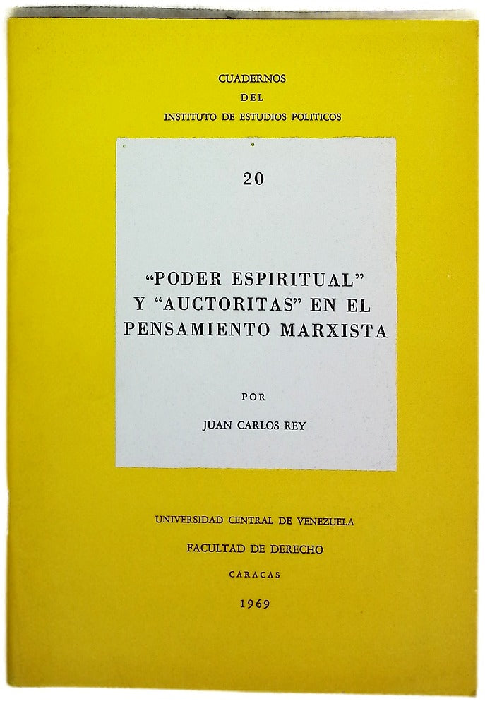Cuadernos del Instituto de Estudios Políticos, número 20: "Poder espiritual" y "Auctoritas" en el pensamiento marxista