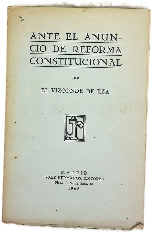 Ante el anuncio de reforma constitucional