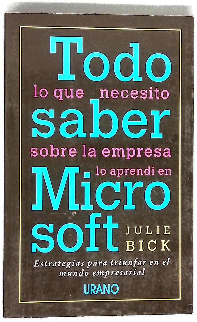 Todo lo que necesito saber sobre la empresa lo aprendí en Microsoft estrategias para triunfar en el mundo empresarial