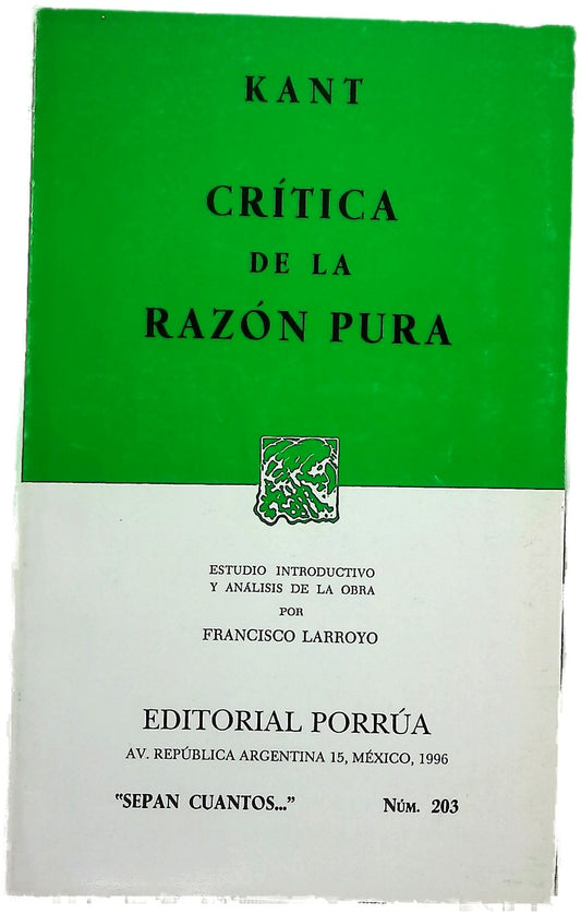 Critica de la razon pura