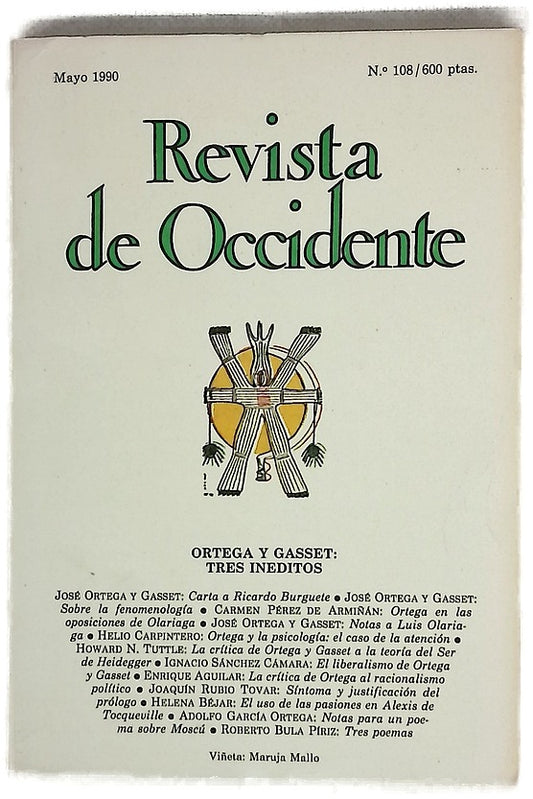 La "Revista de Occidente" Mayo 1990. Ortega y Gasset: tres inéditos